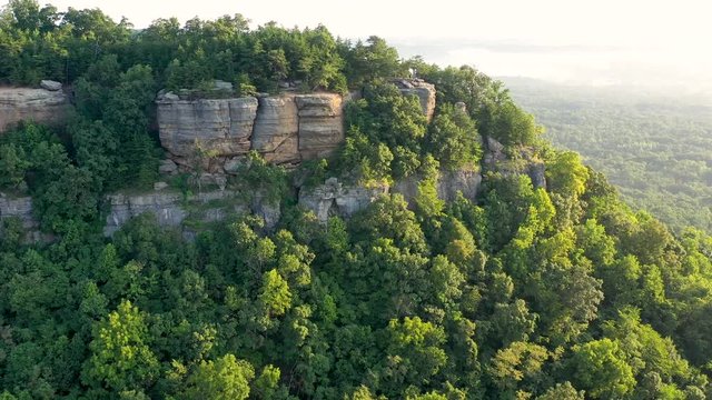 aerial view in central Kentucky mountains