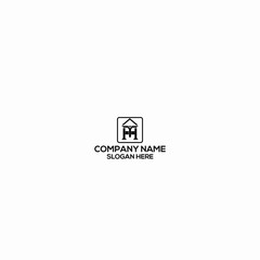 H Creative abstract real estate icon logo and business card template.Real Estate Logo Design. 
