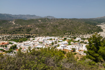 Fototapeta na wymiar High angle view at the village Asklipio on Rhodes island