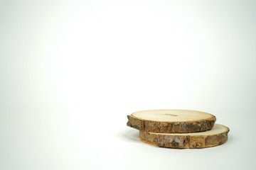 Wooden logs on the ground