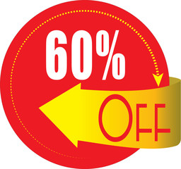 60 Percentage  Off Discount Offer sale Graphics