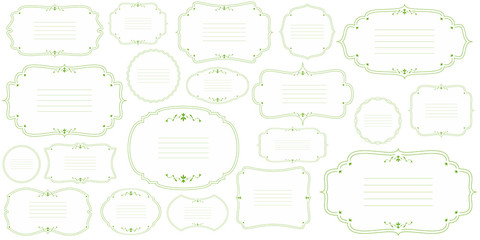 collection vintage retro labels