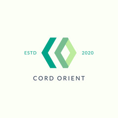 Fototapeta premium Logo Letter CO Monogram Design, Concept Initial C and O Hexagon