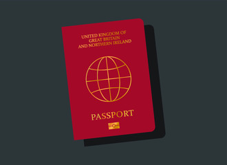 United Kingdom passport vector illustration