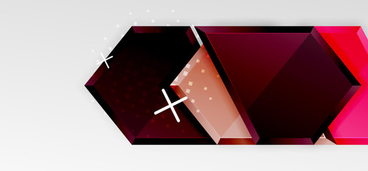 Metal glossy shiny geometric shapes with 3d effect composition. Techno futuristic vector abstract background For Wallpaper, Banner, Background, Card, Book Illustration, landing page