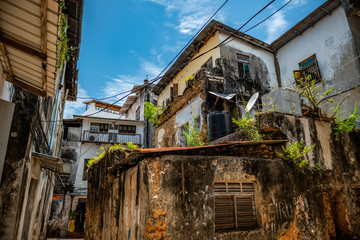 old houses in the old town znazibar