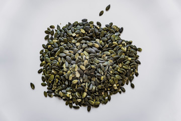 sunflower seeds isolated on white background