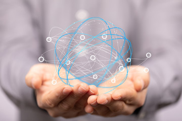 Digital Network and data concept.