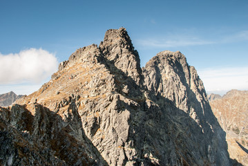 View of Mieguszowiecki Peak from Kazalnica Peak, Morskie Oko, Tatras, Poland