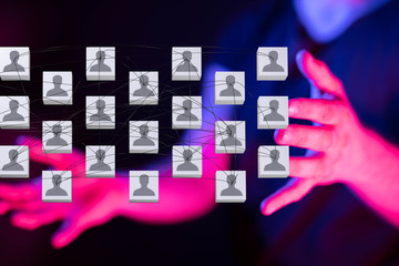 internet net and data digital concept teamwork.