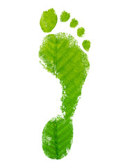 Ecological footprint concept leaf logo design