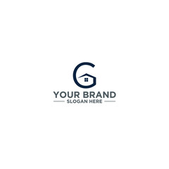 company logo G vector modern house logo, real estate logo, simple logo for real estate and residence
