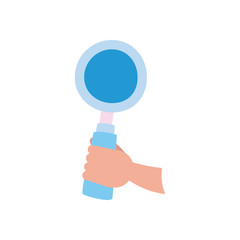 Hand holding upe flat style icon vector design