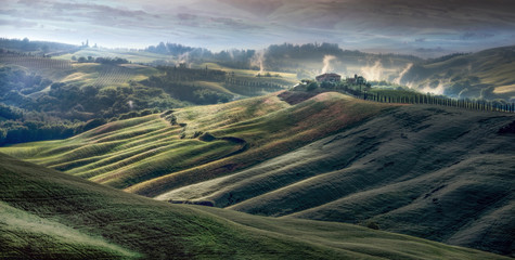 The rolling hills of Tuscany