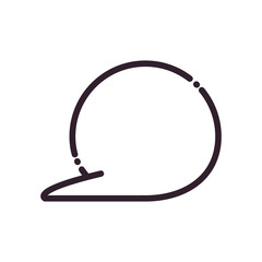 Communication bubble line style icon vector design