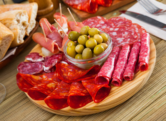 Spanish meat antipasto platter