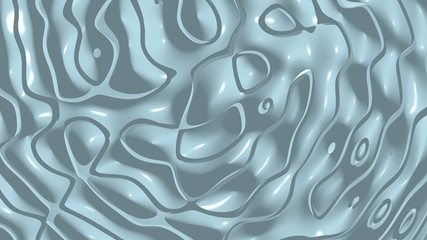 Fototapeta premium Simple light Sky blue monochromic 3D abstract background image made of plain crackle patterns with shadow perspectives