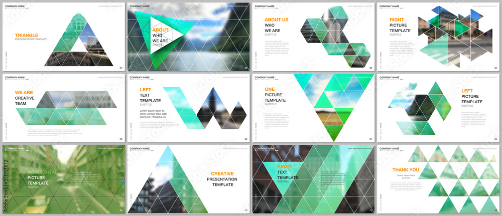 Canvas Prints minimal presentations design, portfolio vector templates with triangular design background, triangle