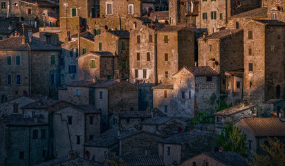 The old town of Sorano, Italy