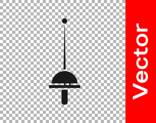 Black Fencing icon isolated on transparent background. Sport equipment. Vector