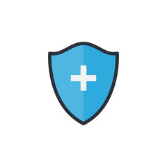 Shield icon vector design. Protection symbol.