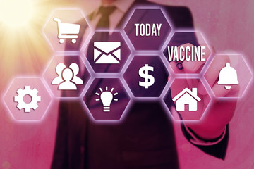 Word writing text Vaccine. Business photo showcasing preparation of killed microorganisms or living...