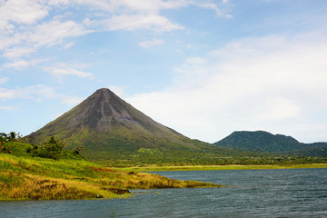 Arenal volcano view from lake