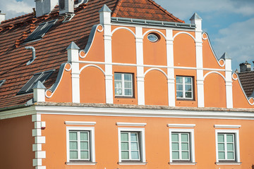 Beautiful historic house and facades along the Kornplatz in Langenlois
