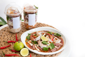 Spicy and Sour Shrimp Salad,Thai Food
