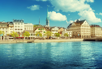 Fototapeta na wymiar Zurich city center, Switzerland, Europe