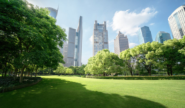 Fototapeta Green Space, Lujiazui Central, Shanghai, China