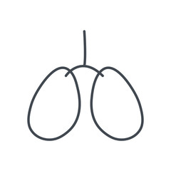 Medical lungs line style icon vector design