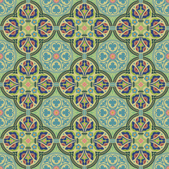 vector seamless pattern with flowers