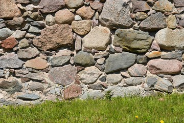 Old wall made of massive stones