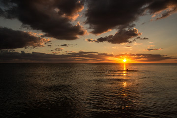 sunset at sea