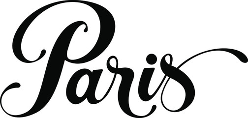 Paris - custom calligraphy text - obrazy, fototapety, plakaty