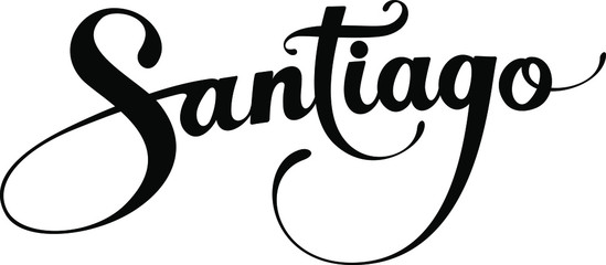 Santiago - custom calligraphy text
