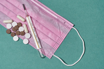 Medical and mask the drug with thermometers