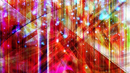 Beautiful Rainbow Stars and Hue Cycle on Abstract Geometric Backdrop - Abstract Background Texture