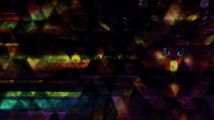 Obraz na płótnie Canvas Dark Triangular Tiles Letting Light Rays Shine Through - Abstract Background Texture