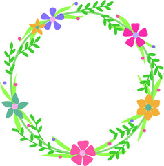 Fototapeta na wymiar wreath of flowers