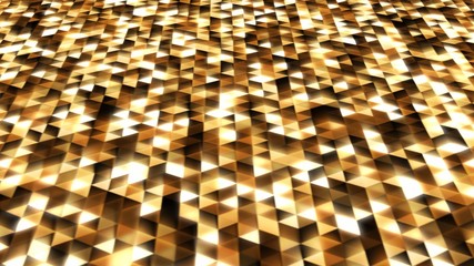 Sparkling Black and Gold Abstract Triangle Shape Pattern Glowing - Abstract Background Texture