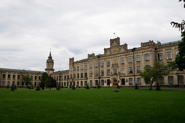Old historical europian  buildings in the city