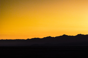 sunset in the mountains