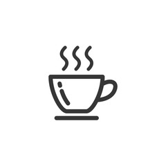 Tea Cup Icon Vector Illustration. Coffe Cup Icon