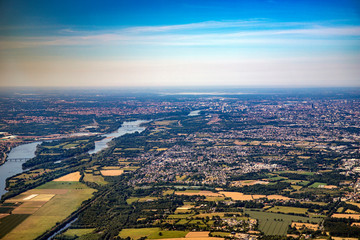 Loire valley river in Nantes region of France