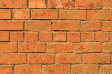 Smooth red brick wall. Grunge modern texture, loft and industrial style. Stock Photo for wallpaper, scrapbooking and background, web and print with empty place for text and design