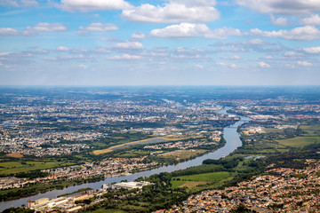 Fototapeta na wymiar Loire valley river in Nantes region of France