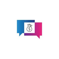 talk with corruption logo design template
