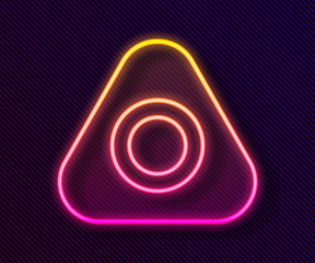 Glowing neon line Sewing chalk icon isolated on black background. Vector Illustration